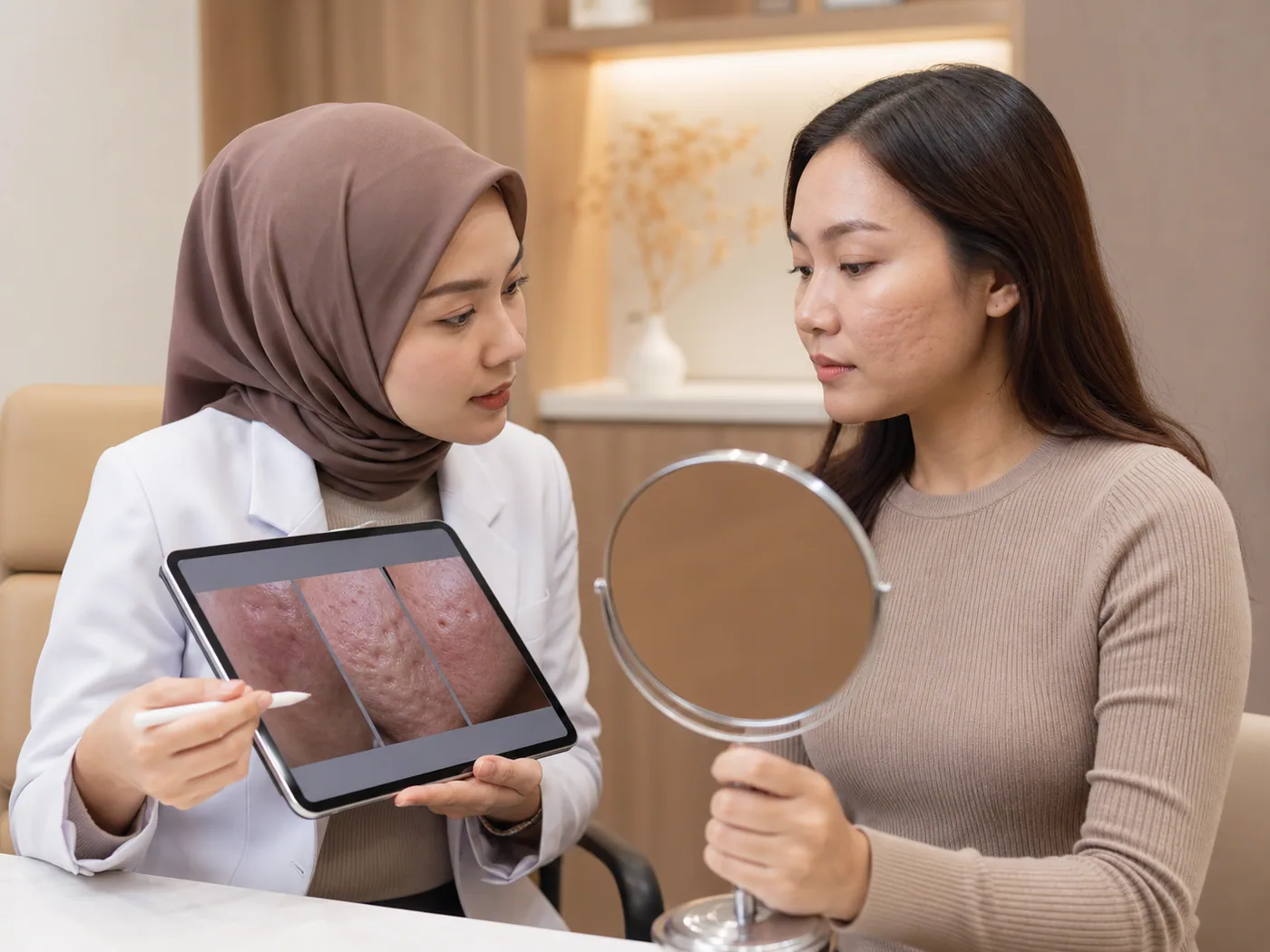 Tethered depressions discussed during a doctor-led consultation