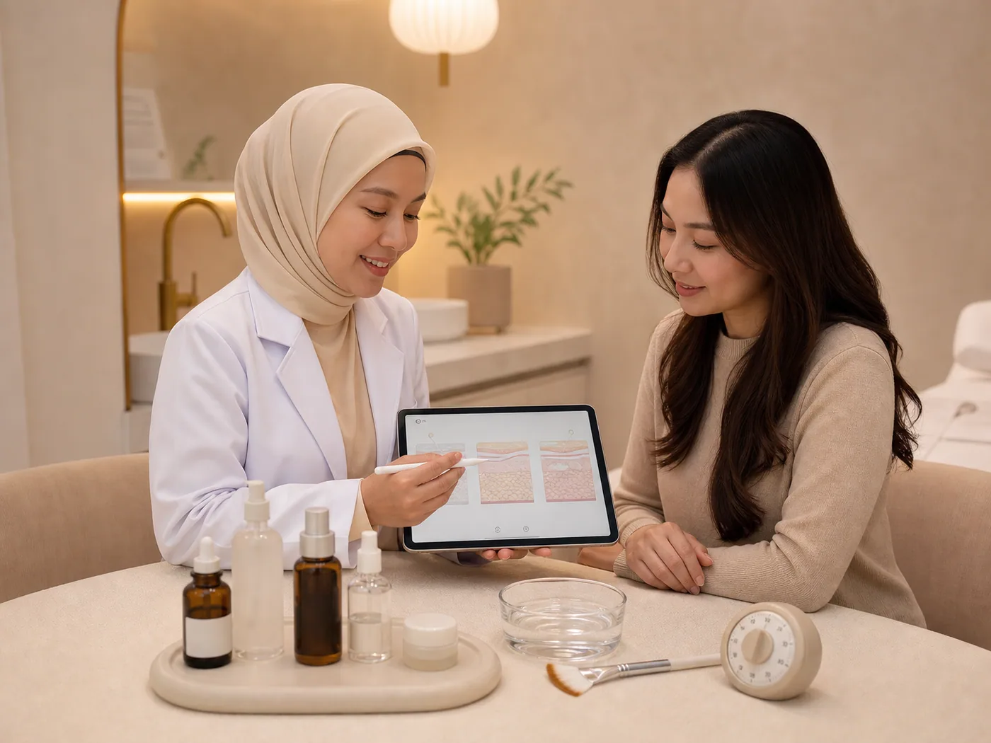 Acne and congestion discussed during a doctor-led consultation
