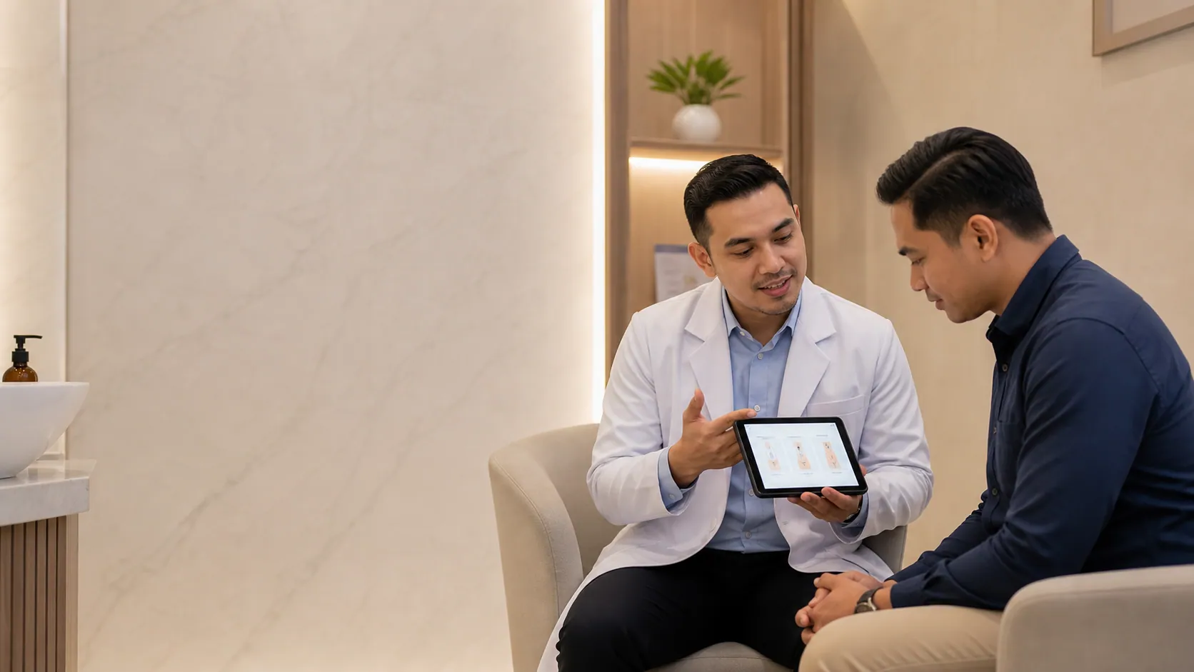 Private doctor-led circumcision consultation for an adult man in Johor Bahru