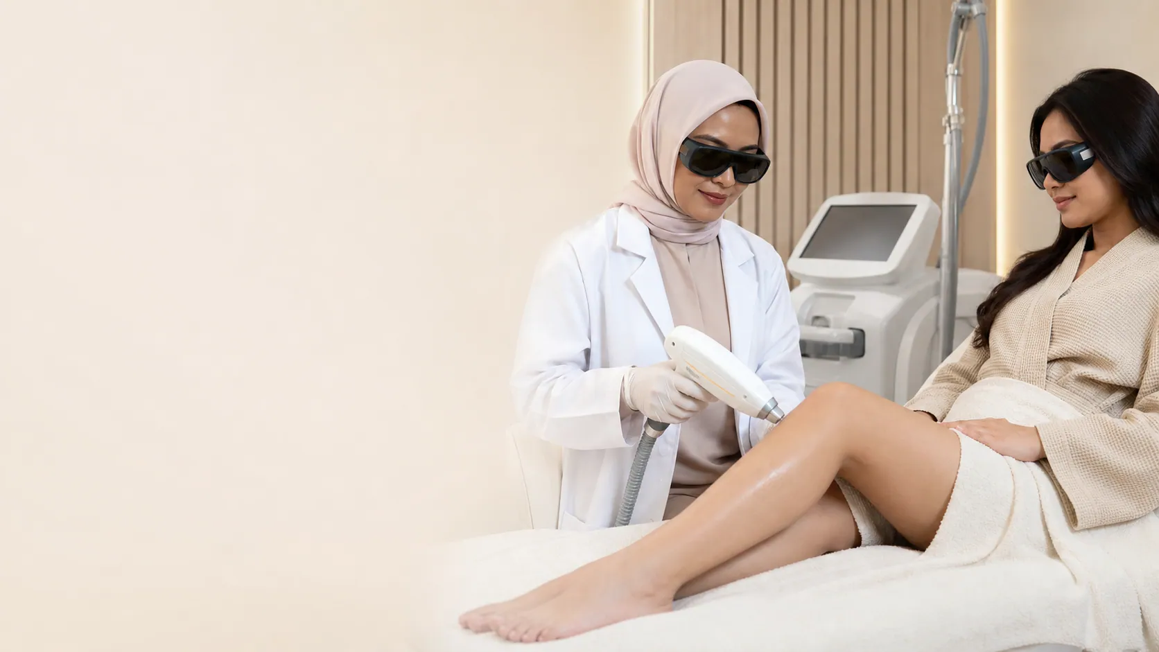 Medical laser hair removal consultation for a patient in Johor Bahru