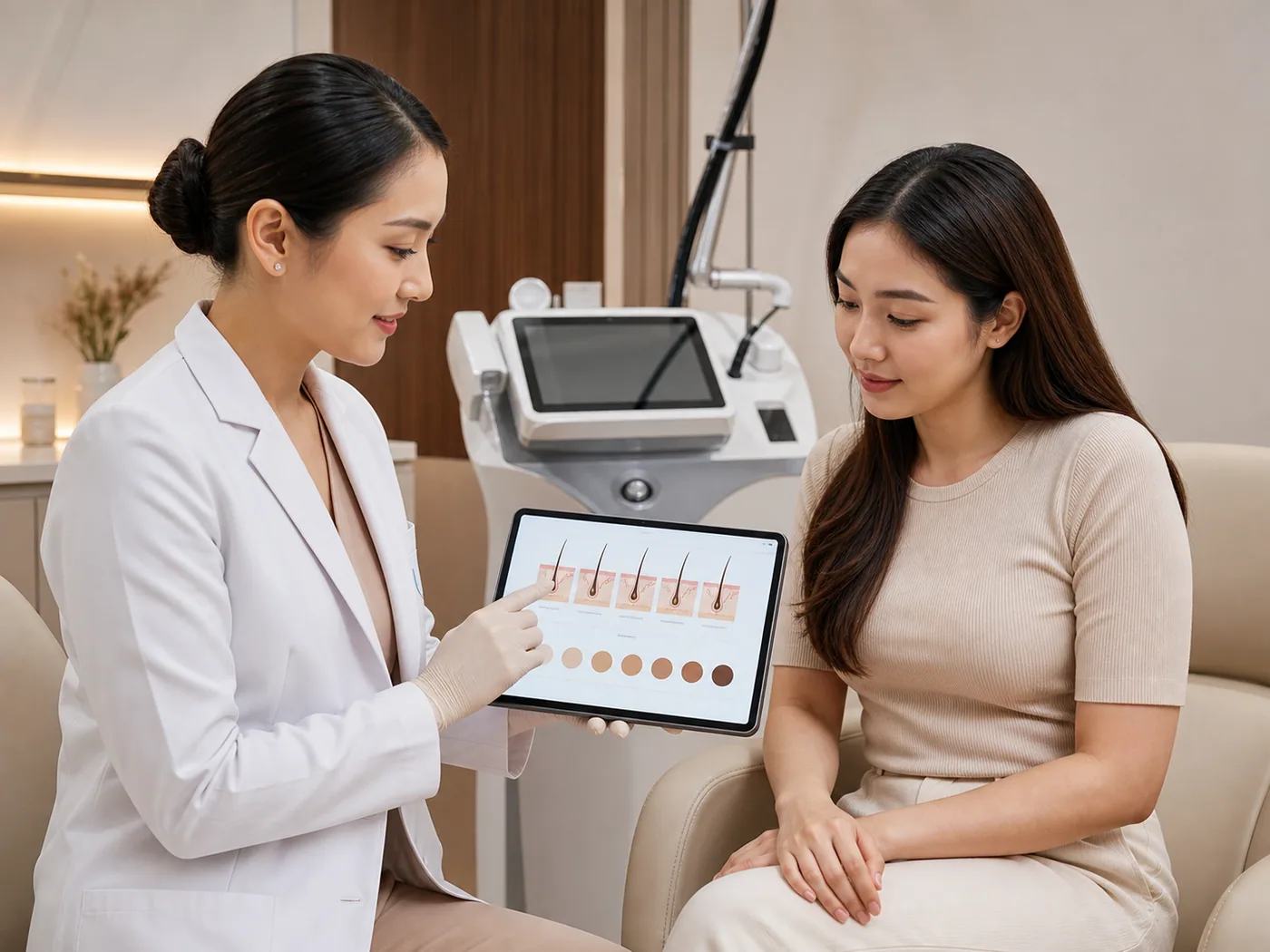 Frequent shaving discussed during a doctor-led consultation