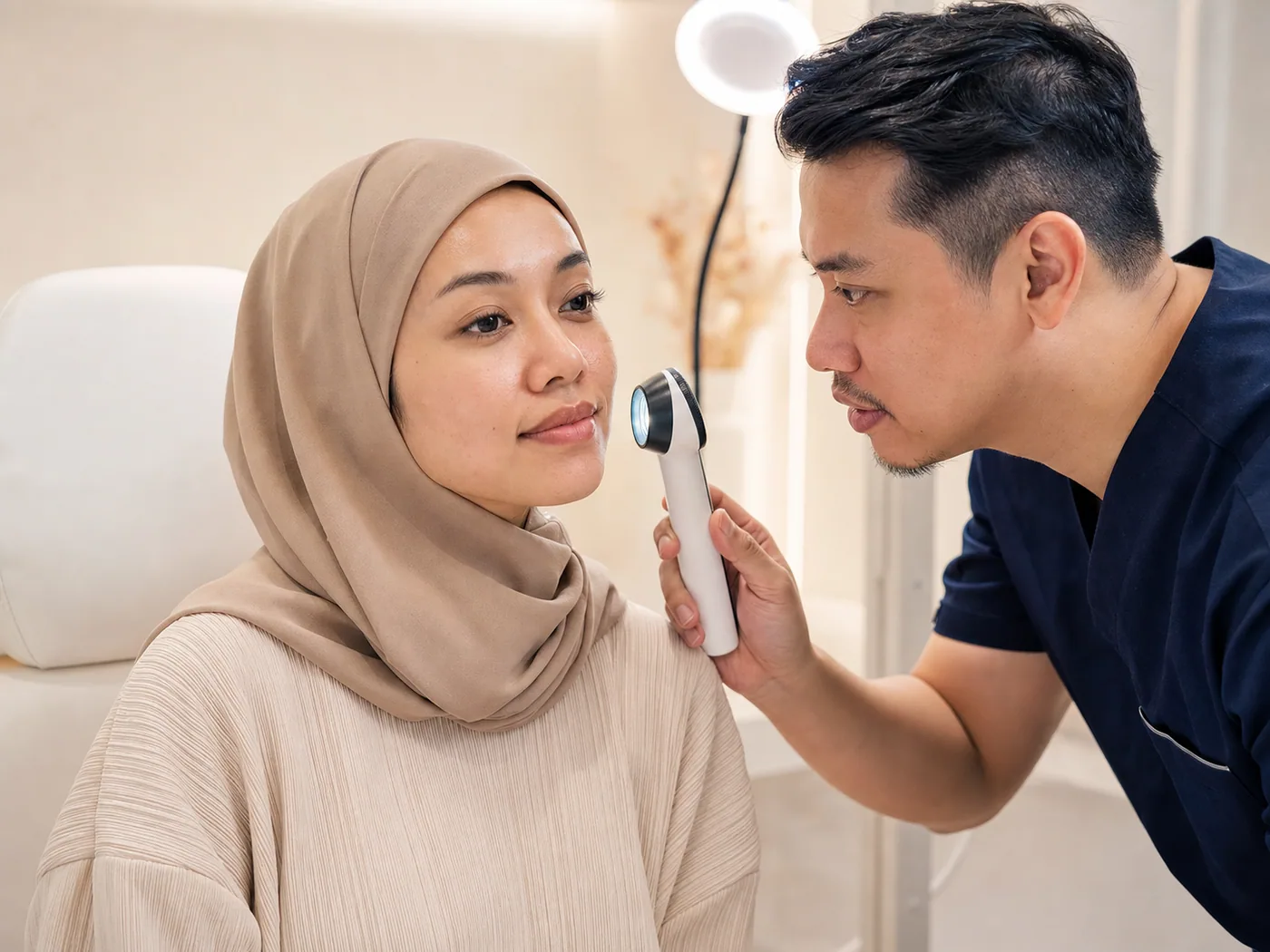 Persistent acne discussed during a doctor-led consultation