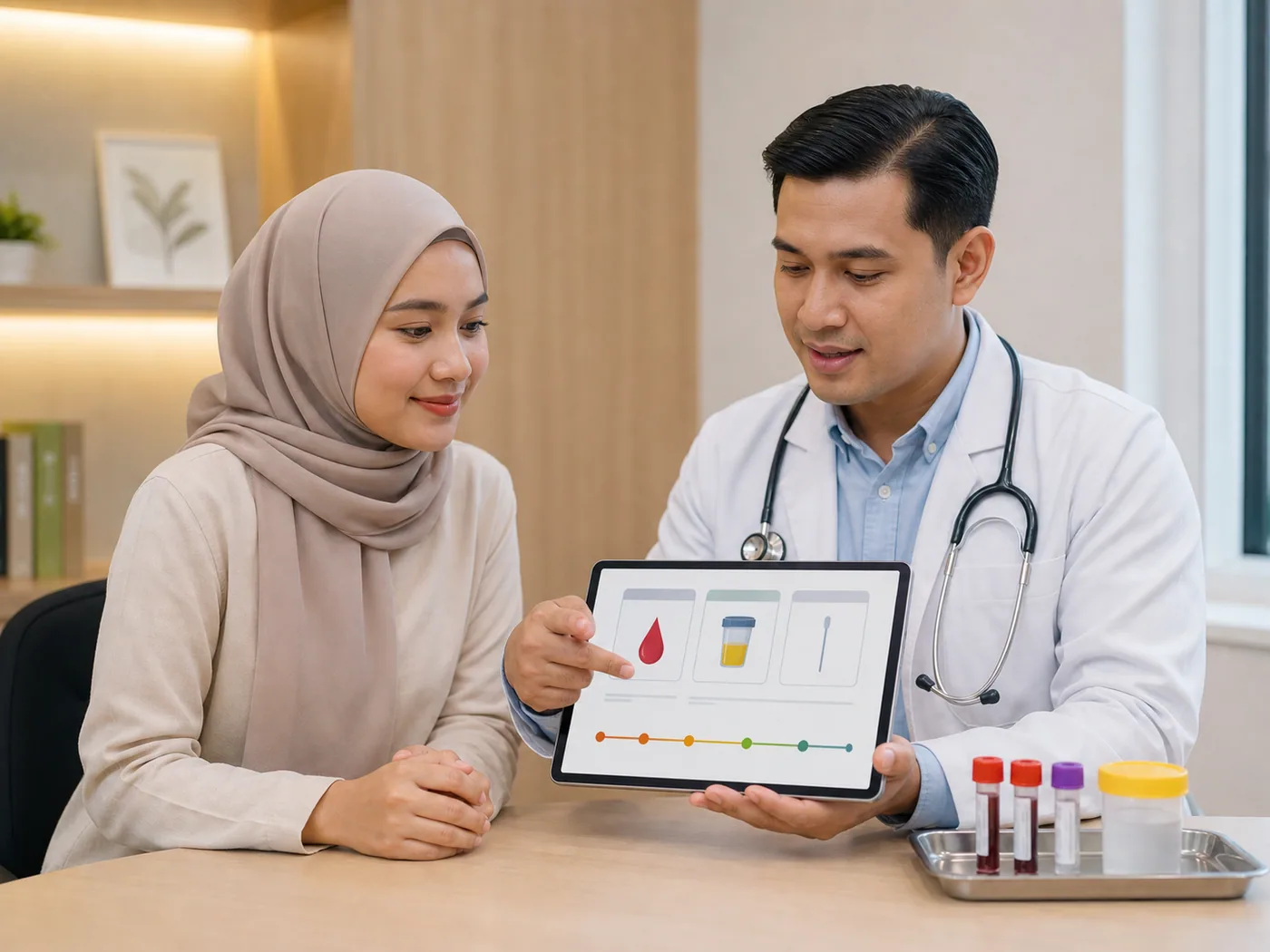 Recent exposure discussed during a doctor-led consultation